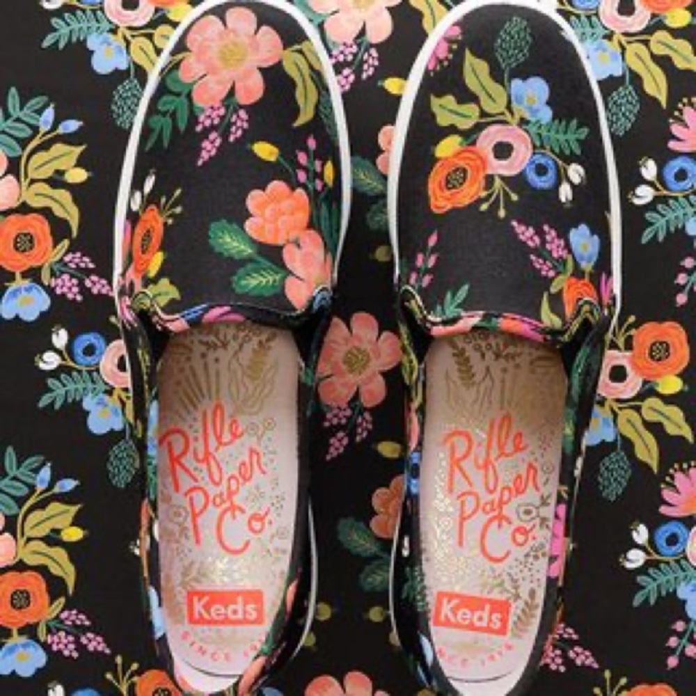 Rifle Paper Co slip on shoes